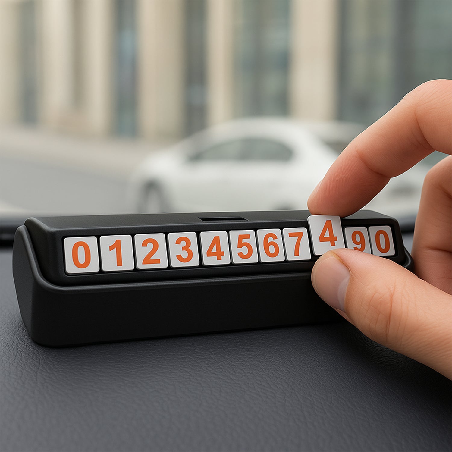 Temporary Car Parking Mobile Number Display with Magnetic Numbers Stickers (1Pc)  Temporary Car Parking Mobile Number Display with Magnetic Numbers Stickers (1Pc)